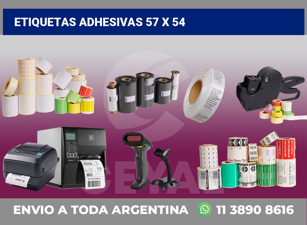 etiquetas adhesivas 57 x 54
