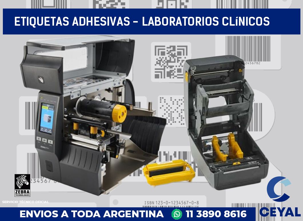 etiquetas adhesivas - Laboratorios clínicos