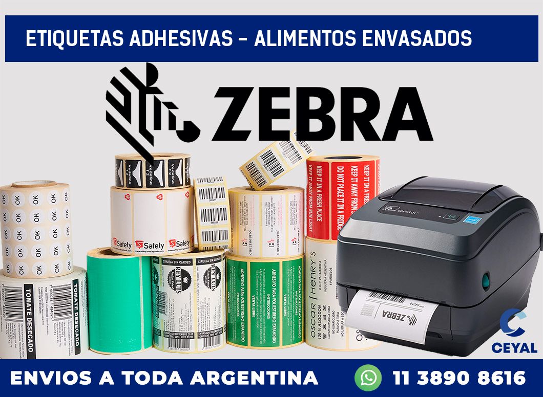 etiquetas adhesivas – alimentos envasados