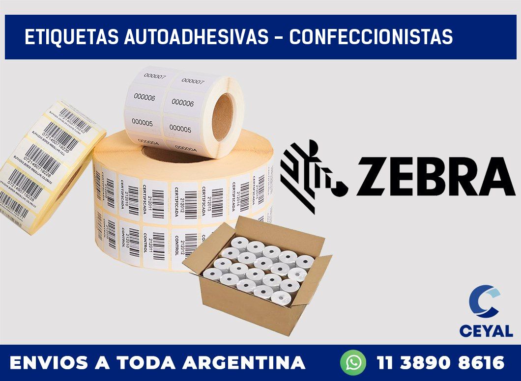 etiquetas autoadhesivas - confeccionistas