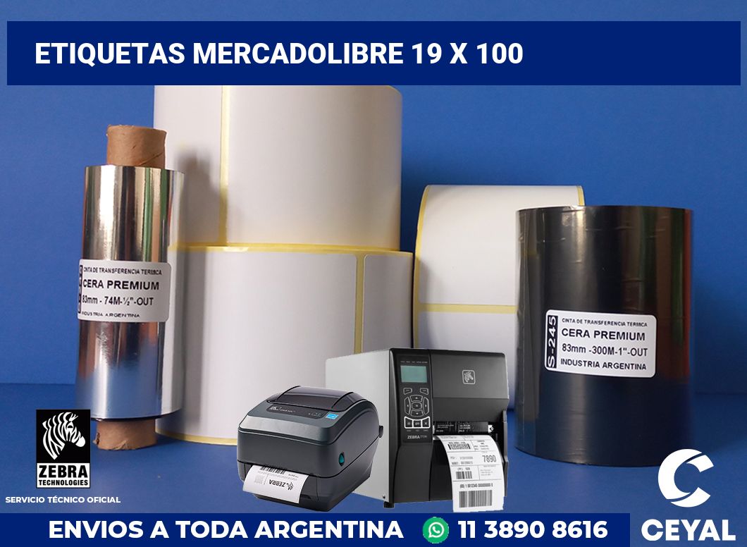 etiquetas mercadolibre 19 x 100