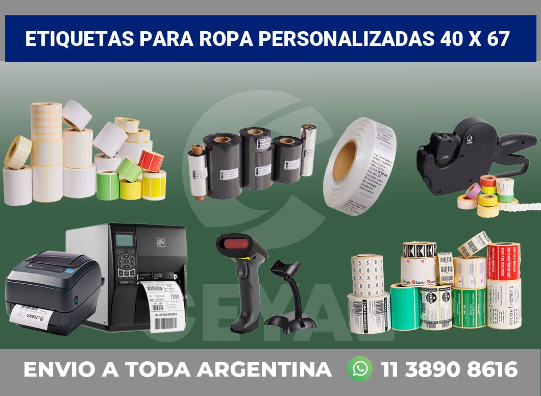 etiquetas para ropa personalizadas 40 x 67