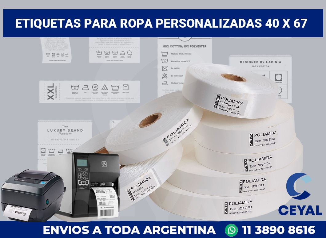 etiquetas para ropa personalizadas 40 x 67