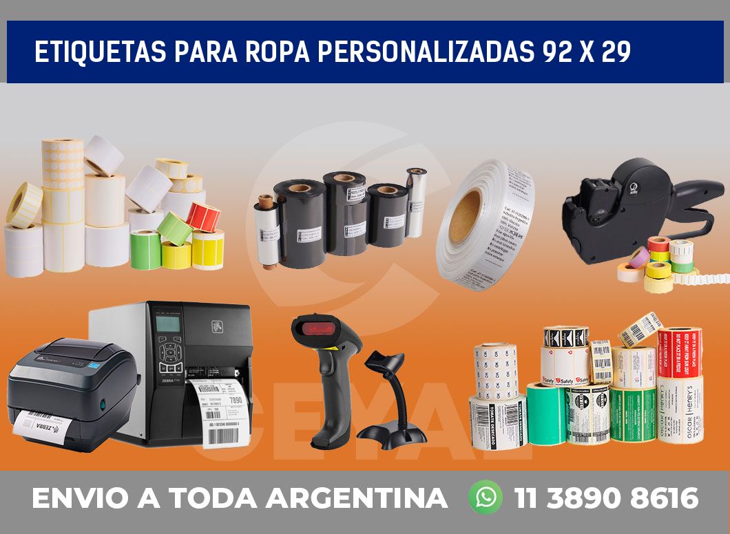 etiquetas para ropa personalizadas 92 x 29