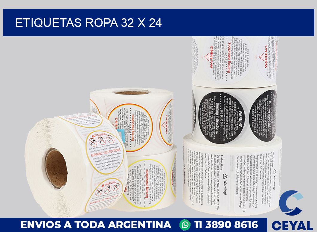 etiquetas ropa 32 x 24