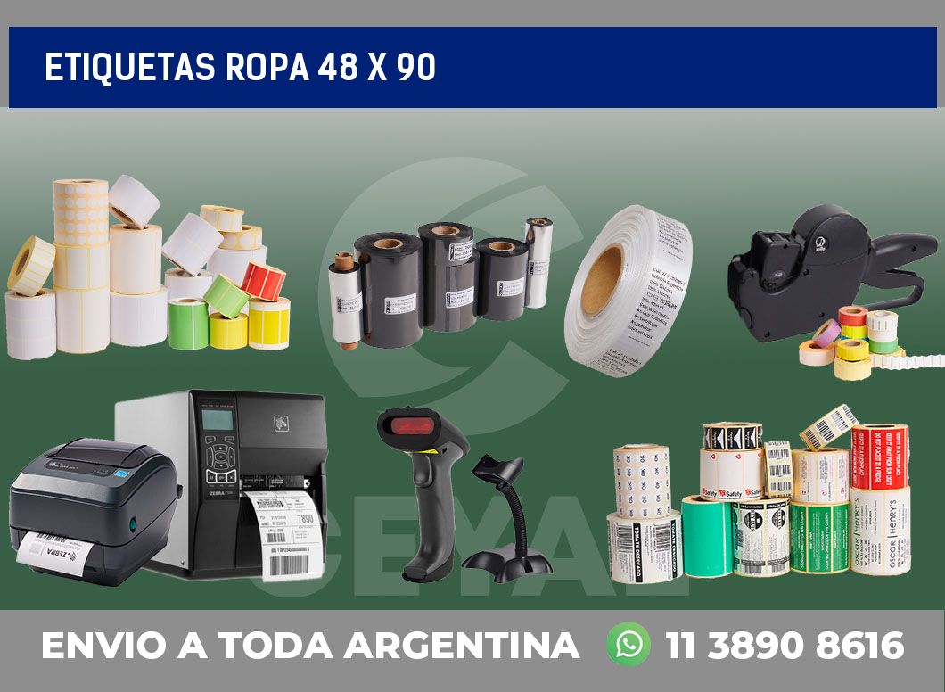 etiquetas ropa 48 x 90