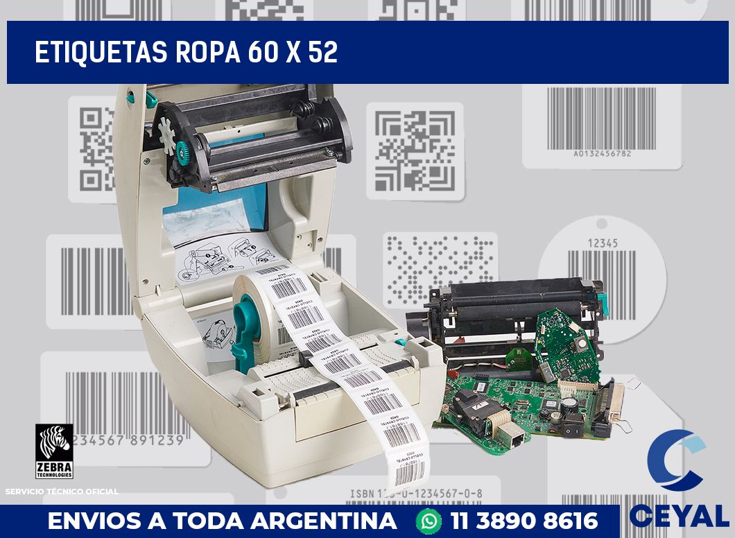 etiquetas ropa 60 x 52