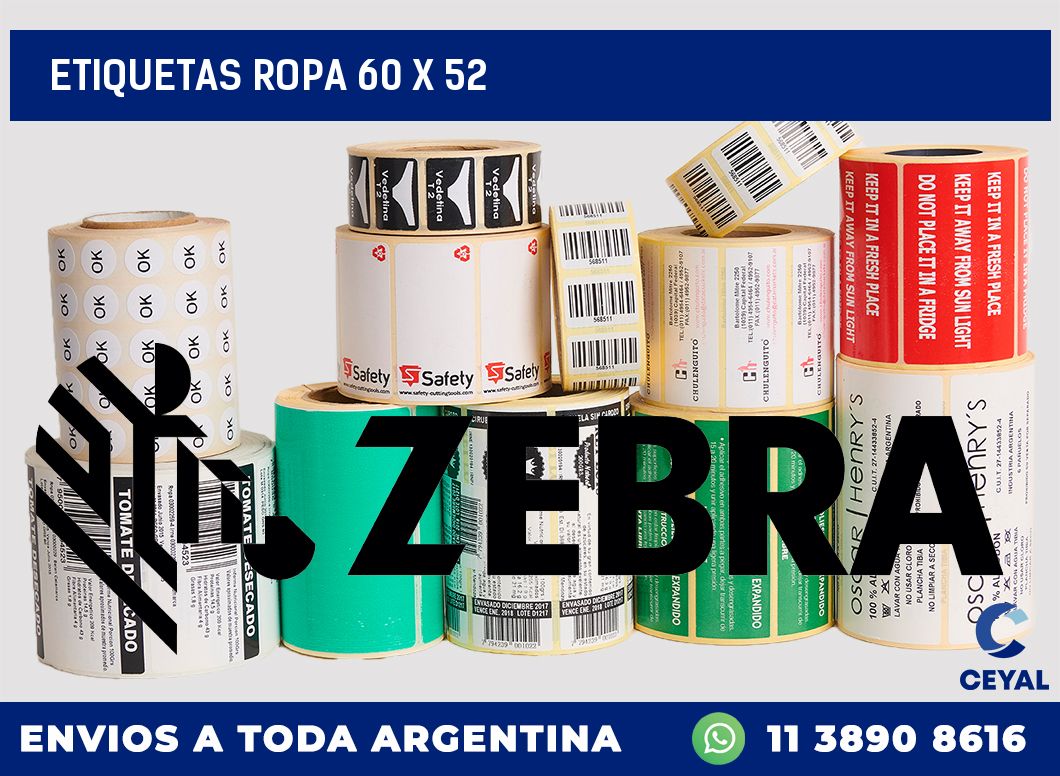 etiquetas ropa 60 x 52