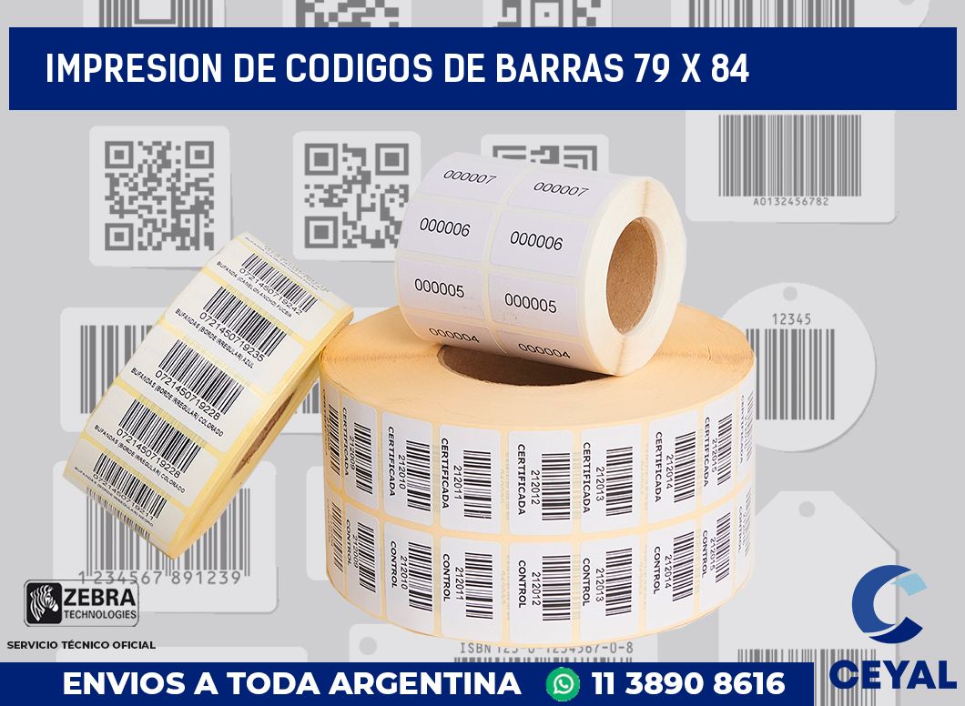 impresion de codigos de barras 79 x 84