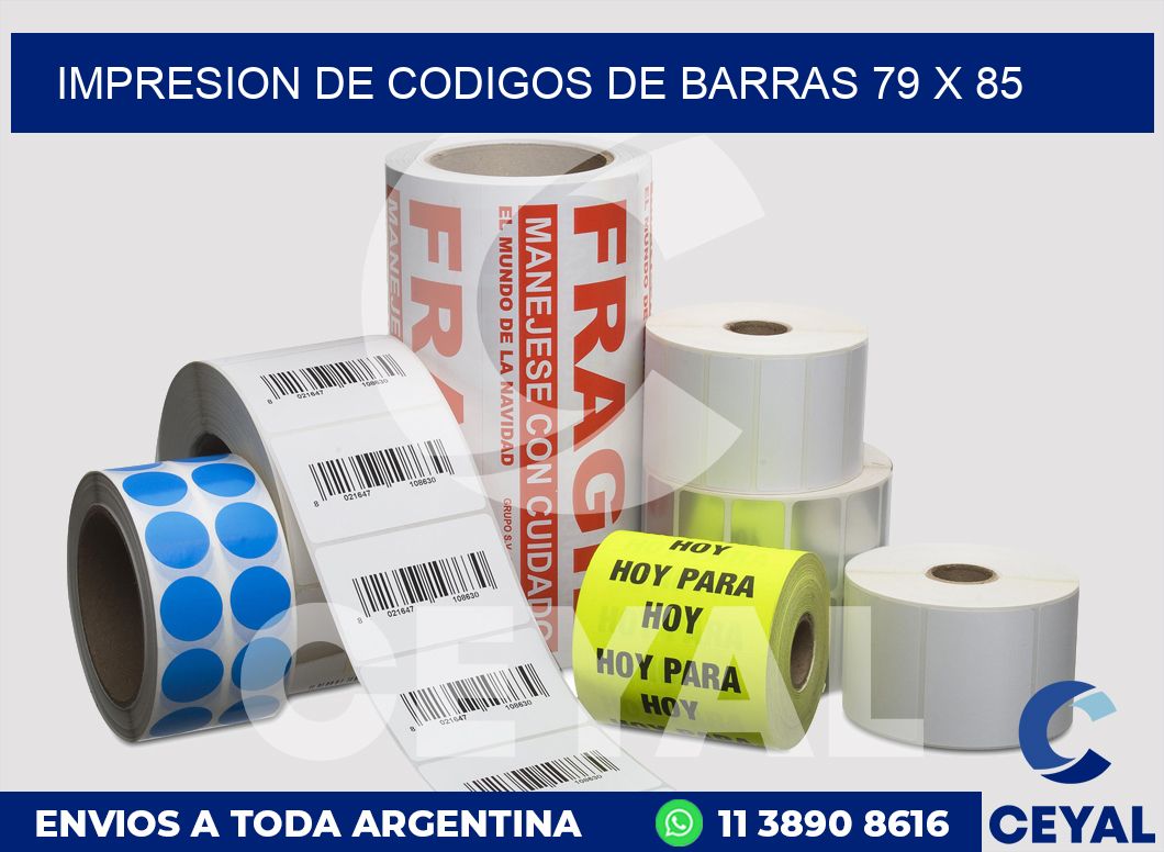 impresion de codigos de barras 79 x 85