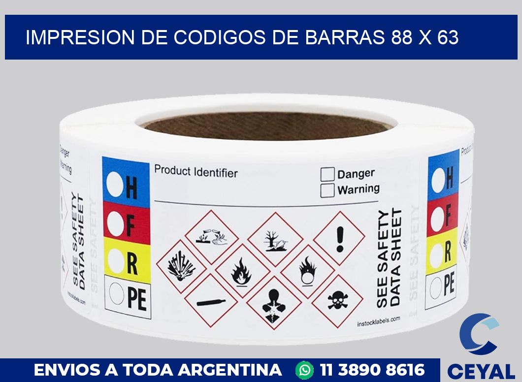 impresion de codigos de barras 88 x 63