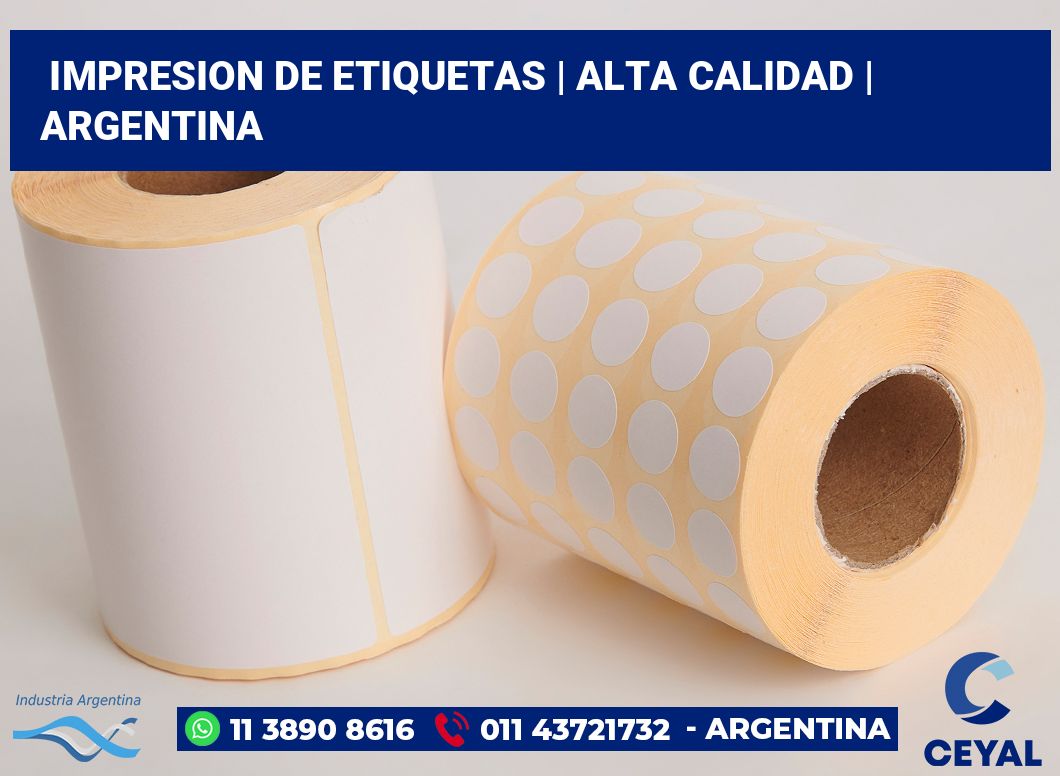 impresion de etiquetas | Alta calidad | Argentina