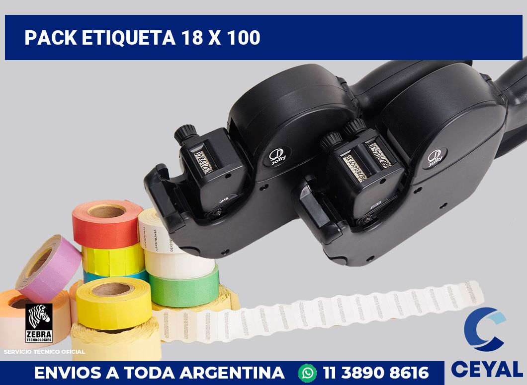 pack etiqueta 18 x 100