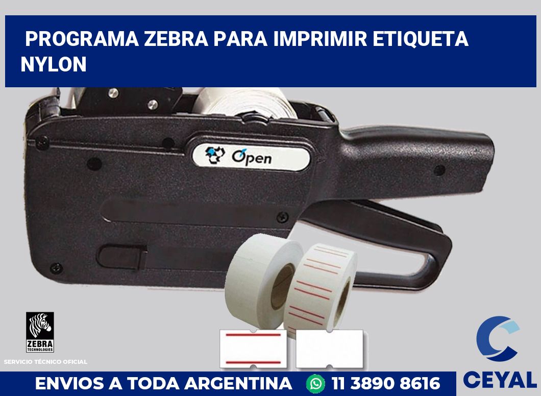 programa zebra para imprimir etiqueta nylon