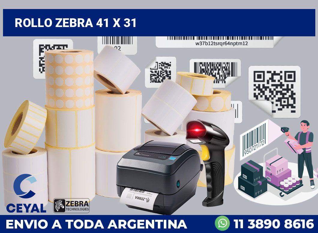 rollo zebra 41 x 31
