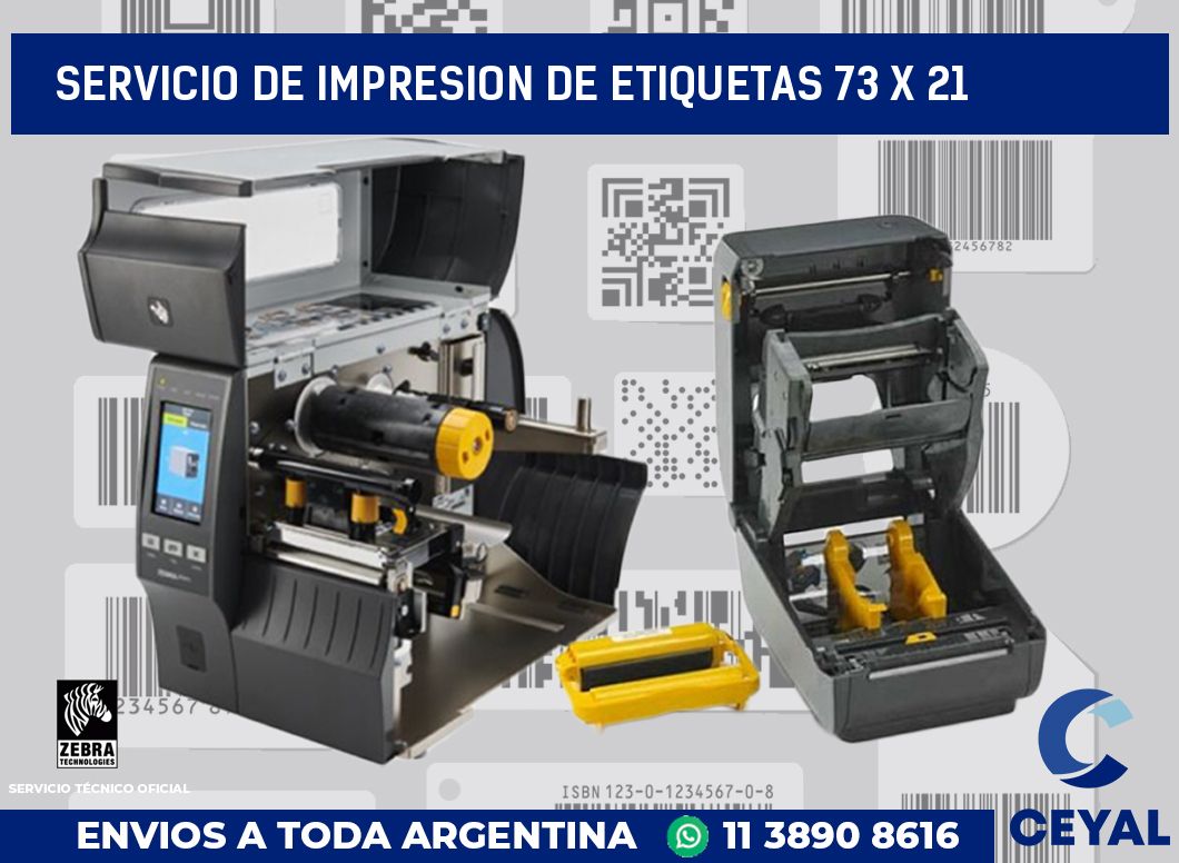 servicio de impresion de etiquetas 73 x 21