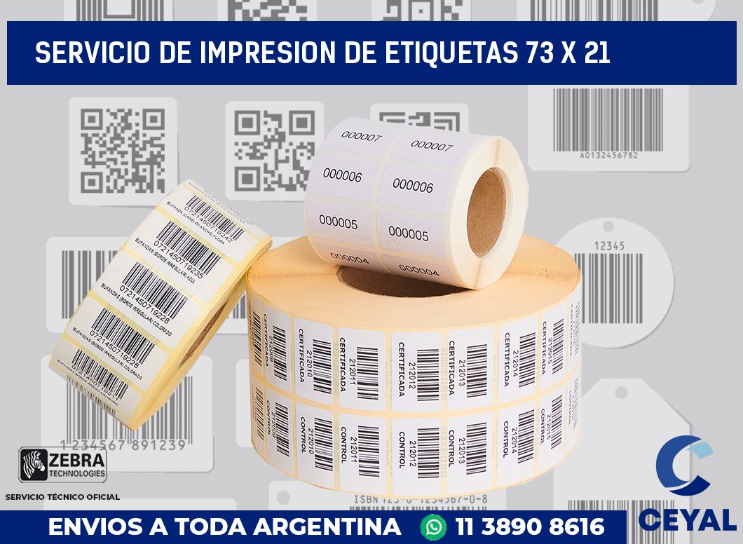 servicio de impresion de etiquetas 73 x 21