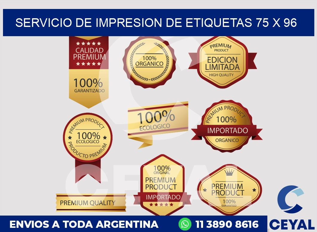 servicio de impresion de etiquetas 75 x 96