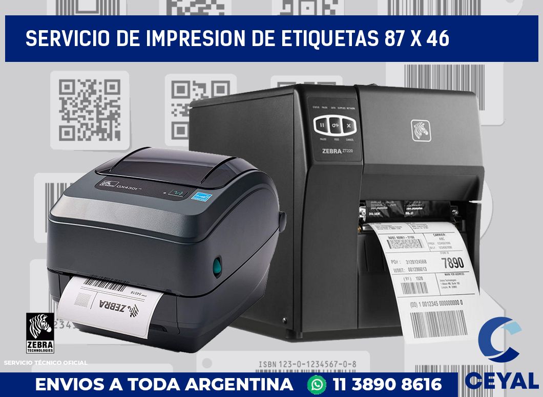 servicio de impresion de etiquetas 87 x 46