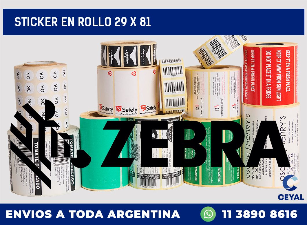 sticker en rollo 29 x 81