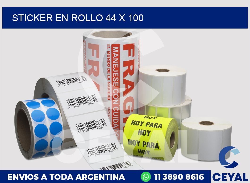 sticker en rollo 44 x 100