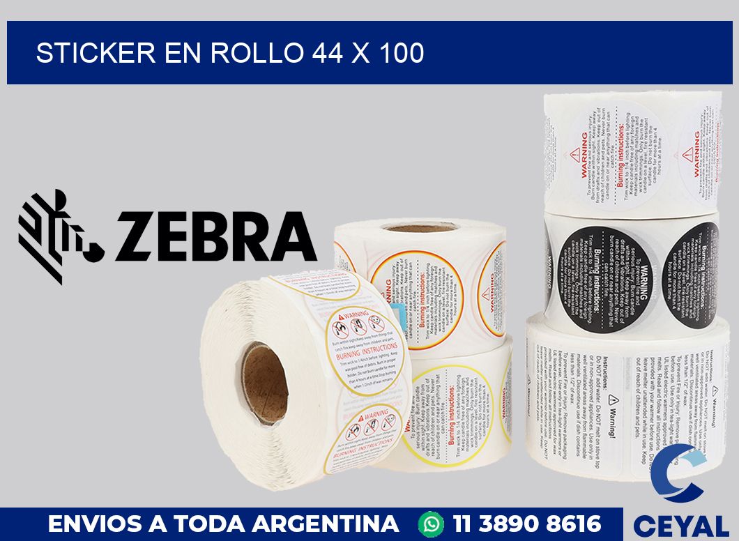 sticker en rollo 44 x 100