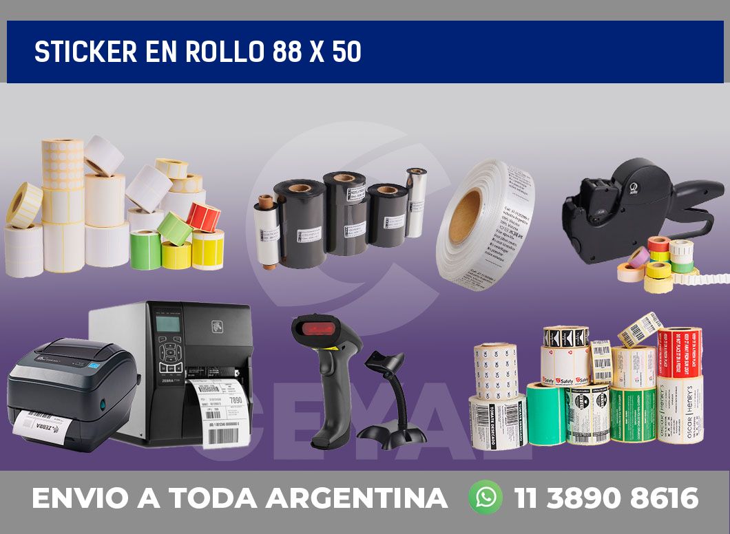 sticker en rollo 88 x 50