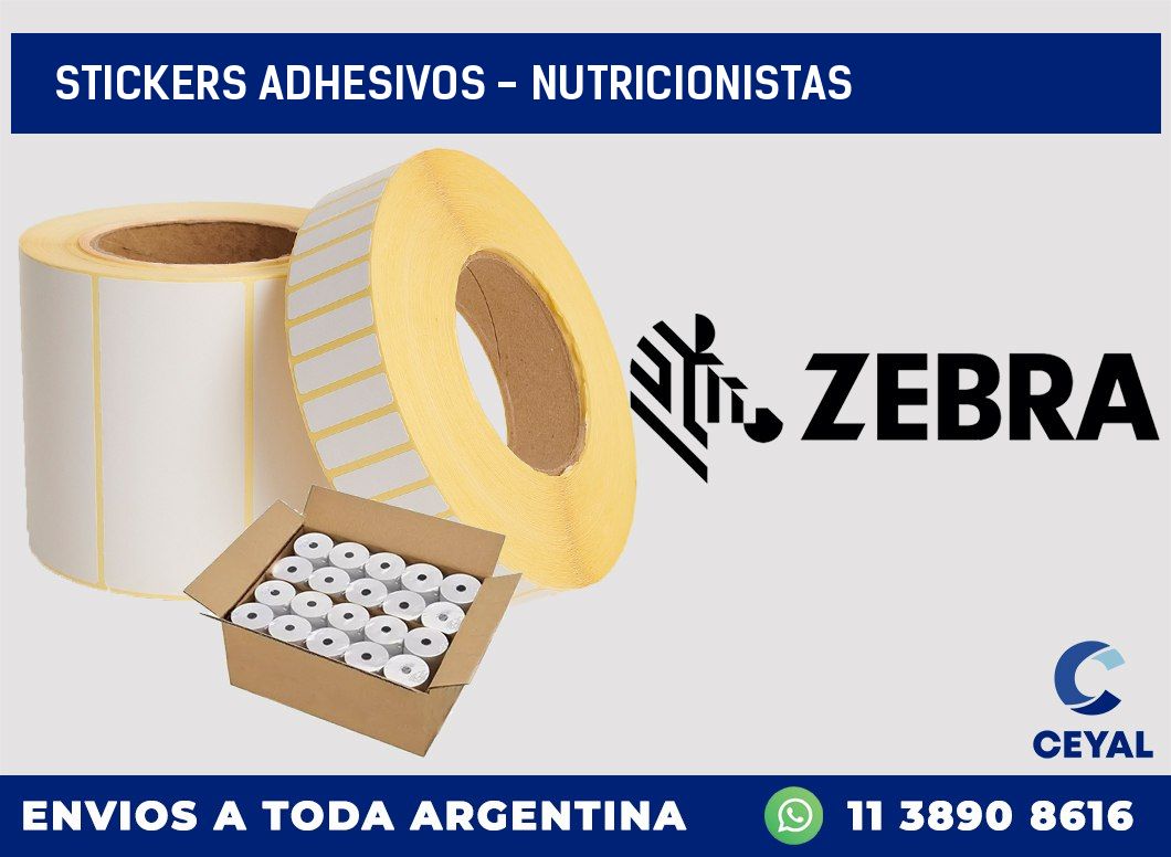 stickers adhesivos - nutricionistas