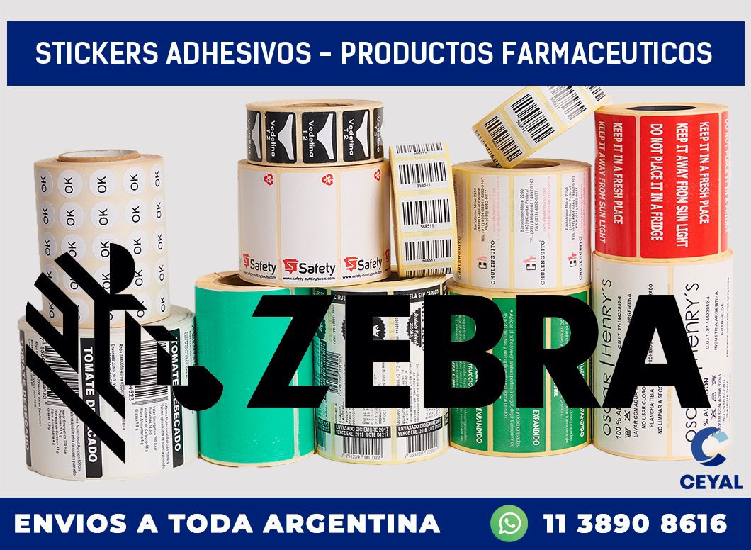 stickers adhesivos – productos farmaceuticos
