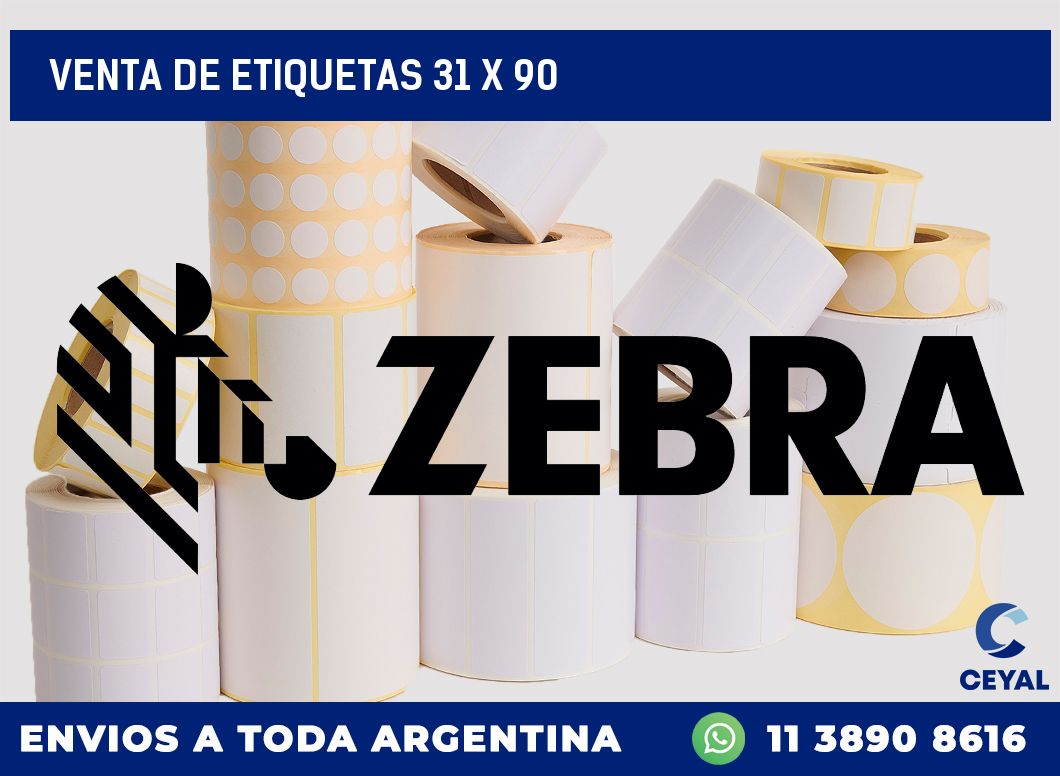 venta de etiquetas 31 x 90