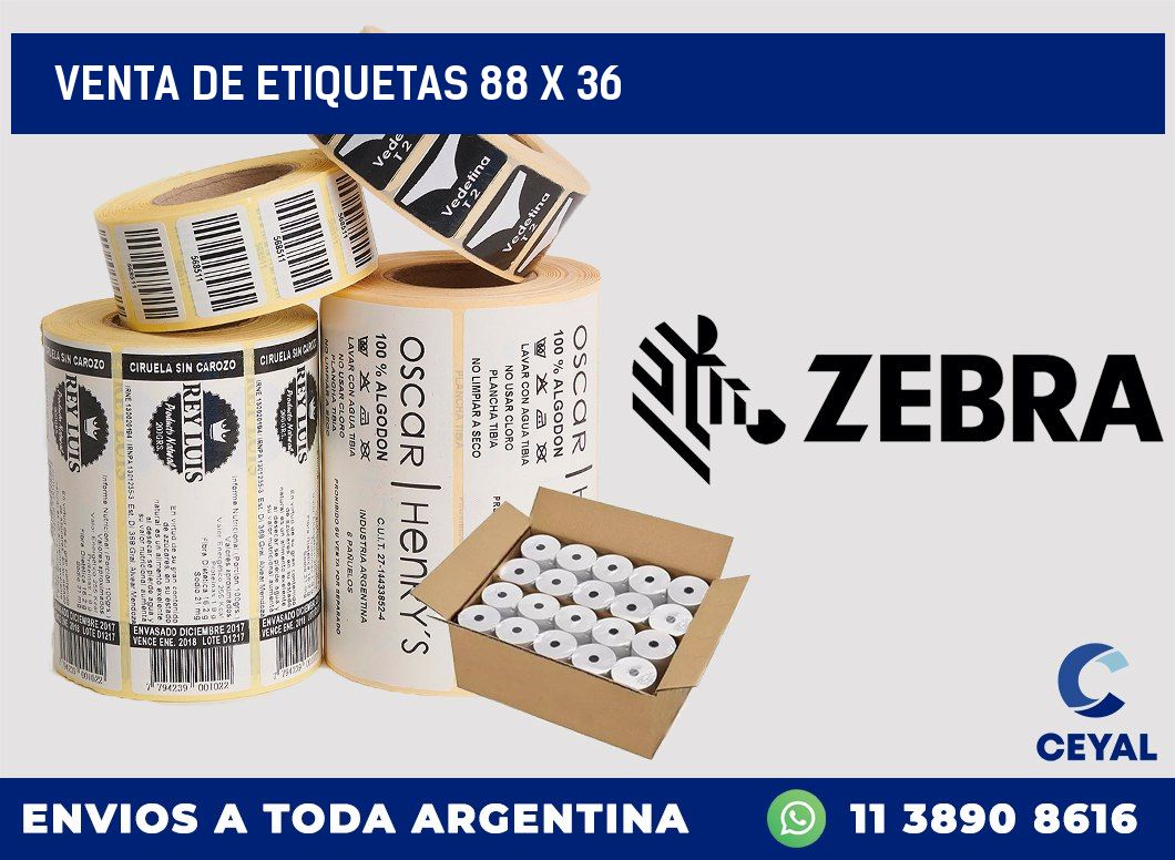 venta de etiquetas 88 x 36