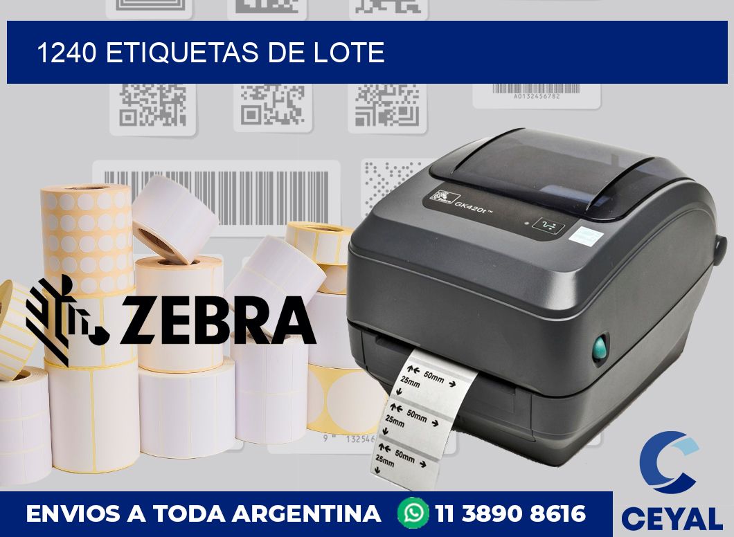 1240 Etiquetas de lote