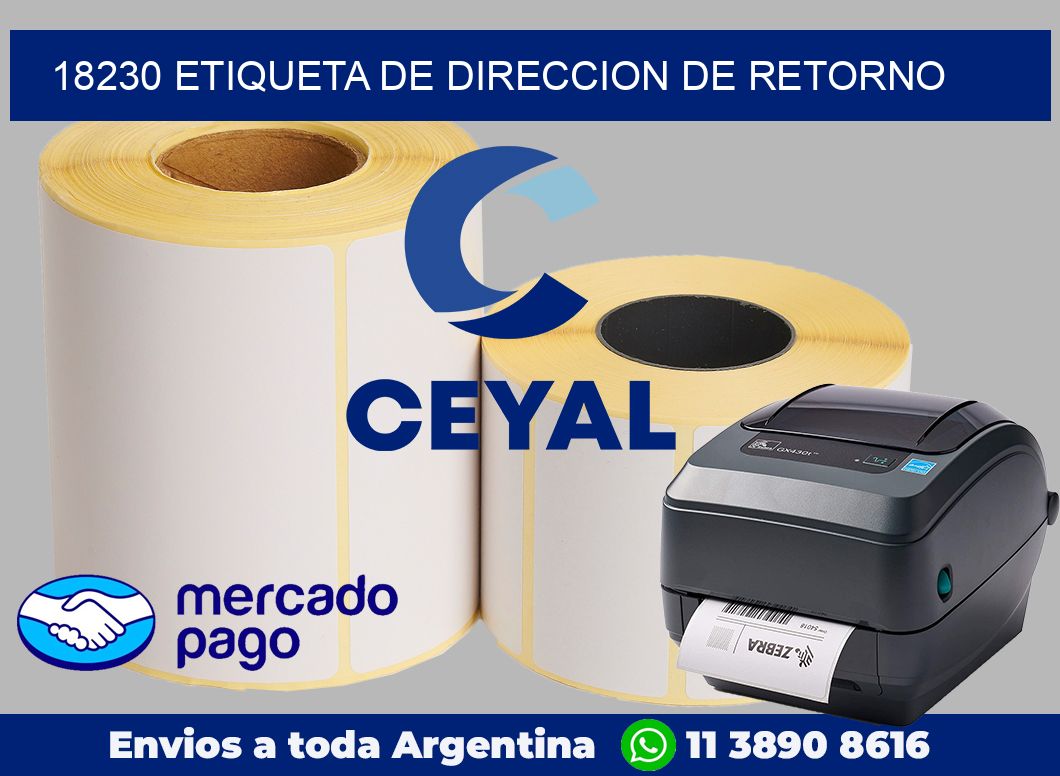 18230 Etiqueta de direccion de retorno
