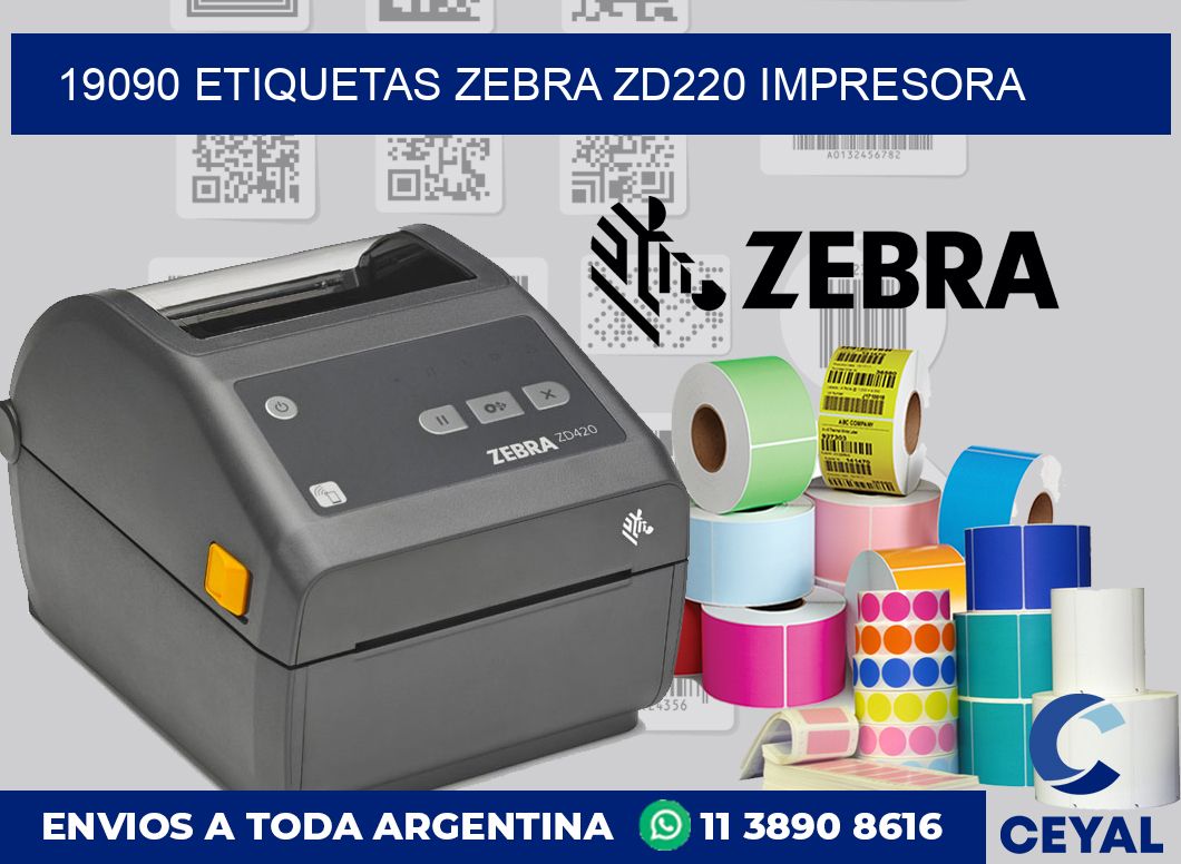 19090 etiquetas Zebra zd220 impresora