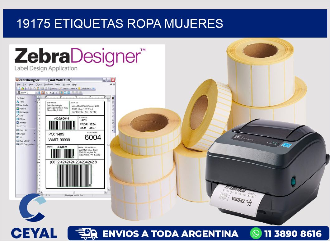 19175 Etiquetas ropa mujeres