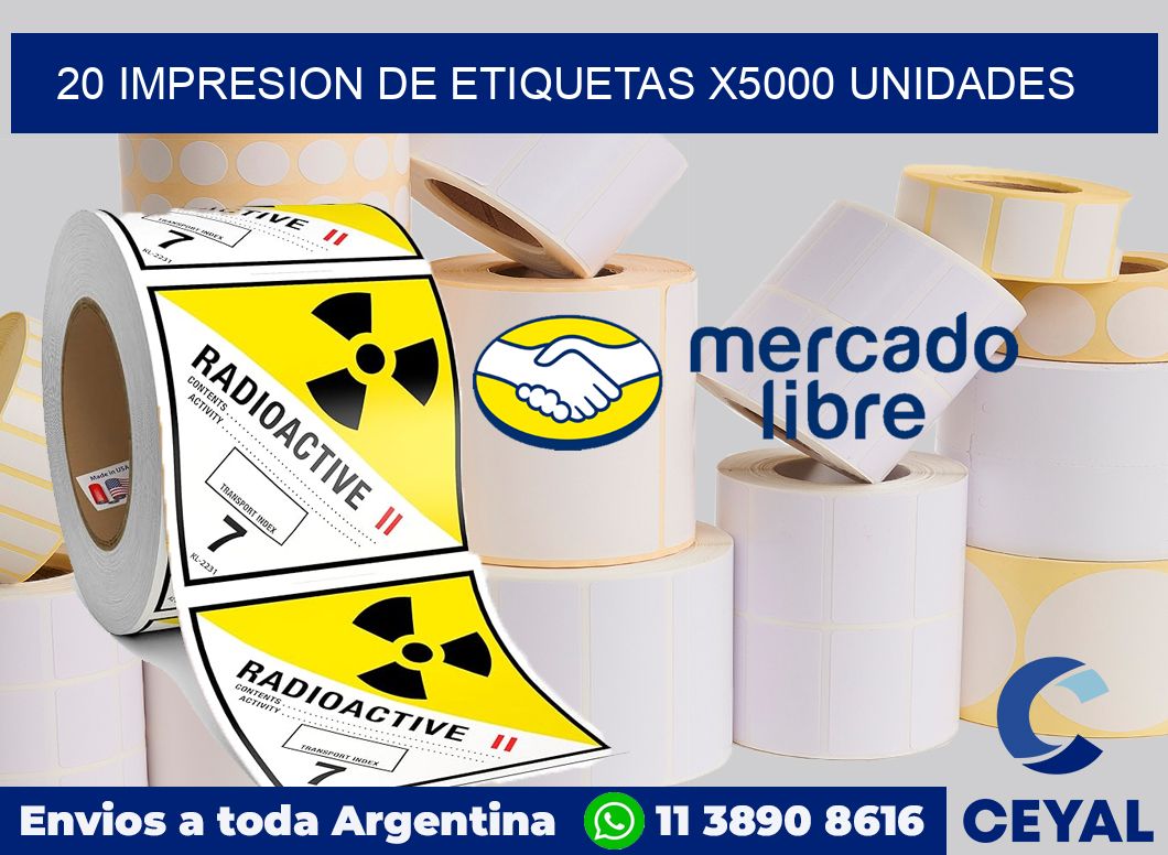 20 Impresion de etiquetas x5000 unidades