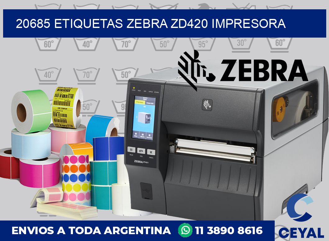 20685 etiquetas Zebra zd420 impresora