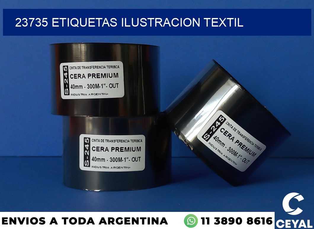23735 etiquetas ilustracion textil