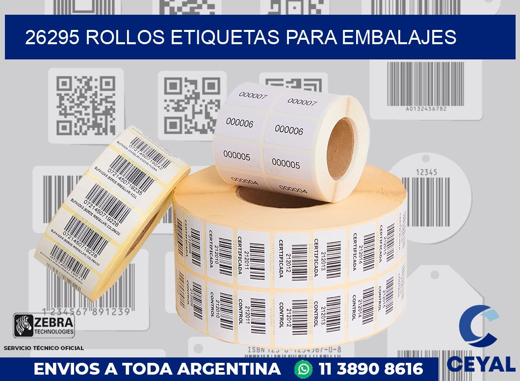 26295 Rollos etiquetas para embalajes