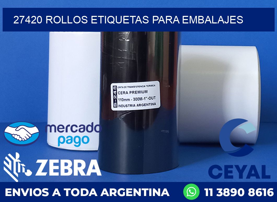 27420 rollos etiquetas para embalajes
