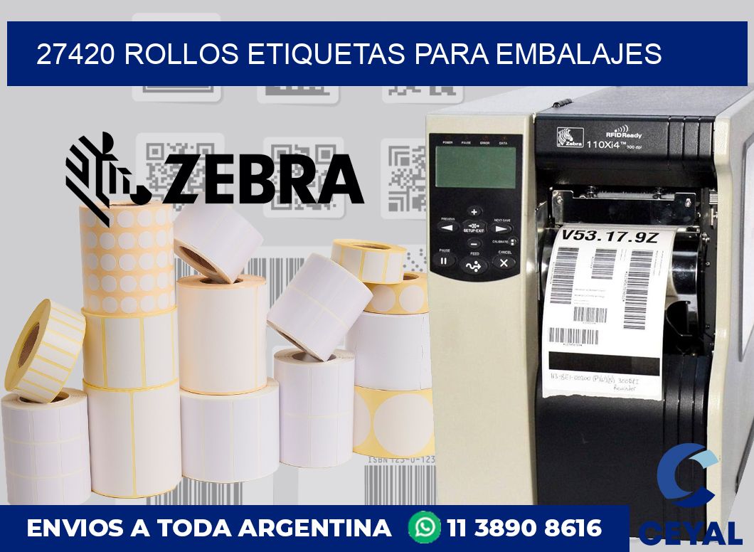27420 rollos etiquetas para embalajes