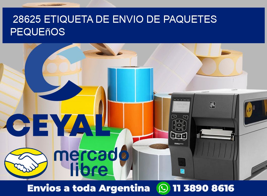 28625 Etiqueta de envio de paquetes pequeños