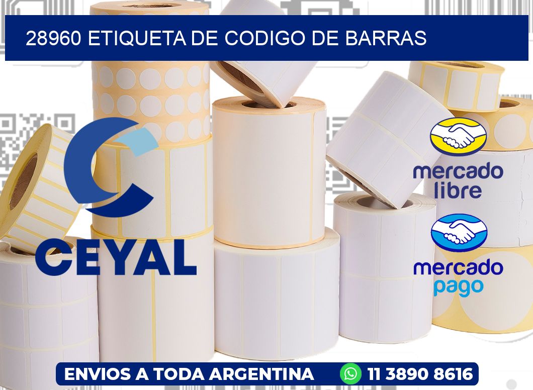 28960 Etiqueta de codigo de barras