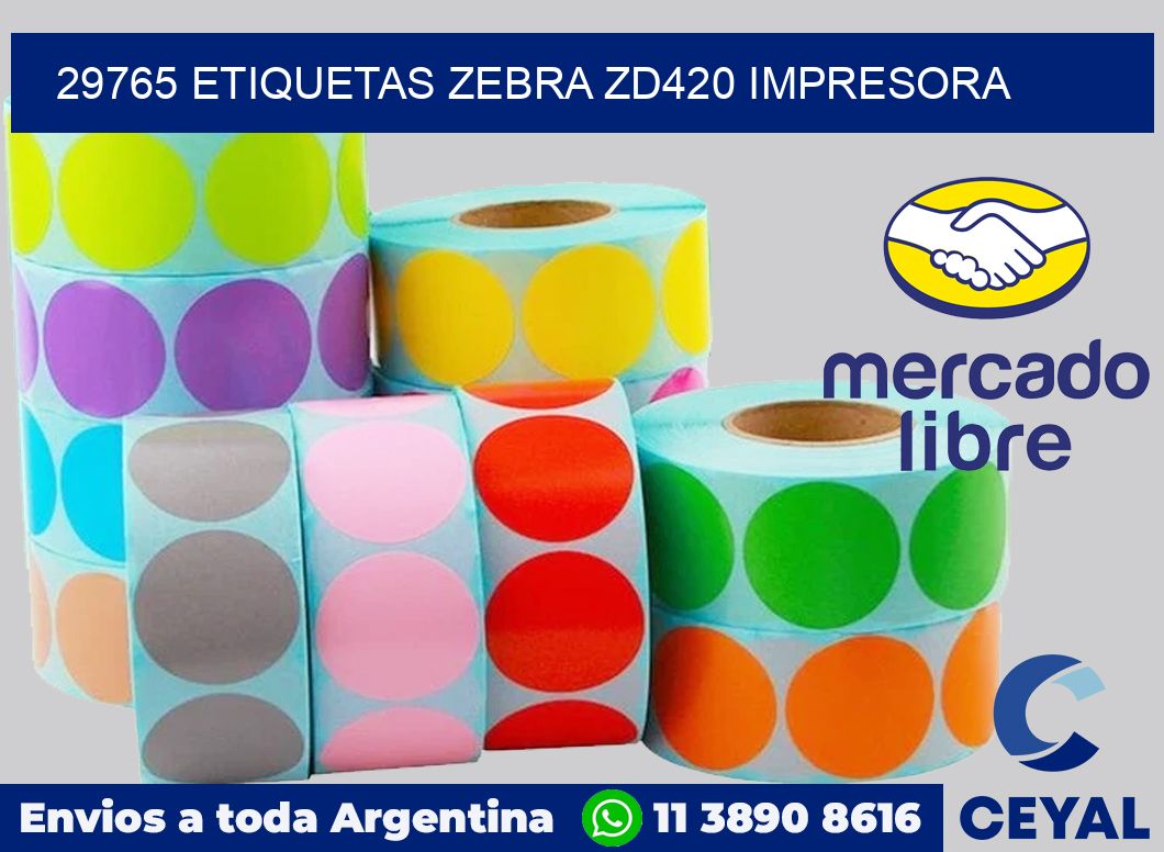 29765 etiquetas Zebra zd420 impresora