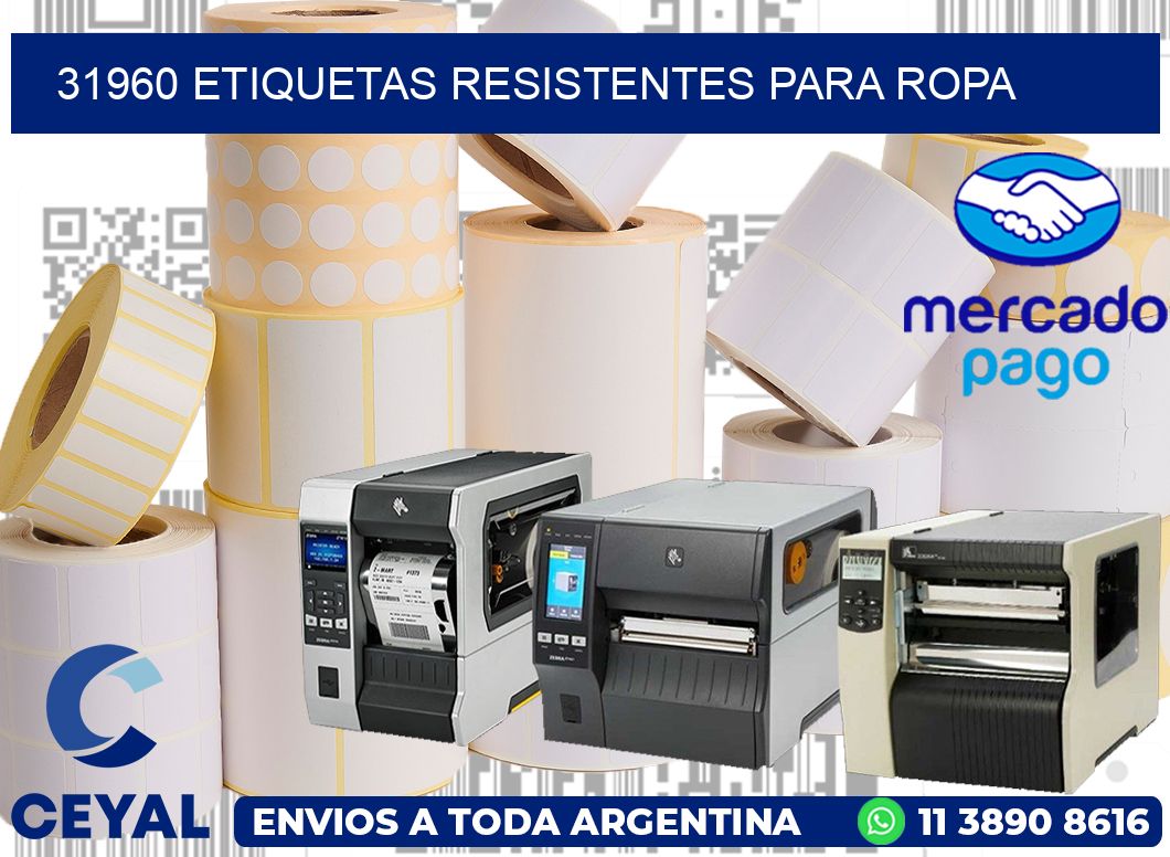 31960 Etiquetas resistentes para Ropa