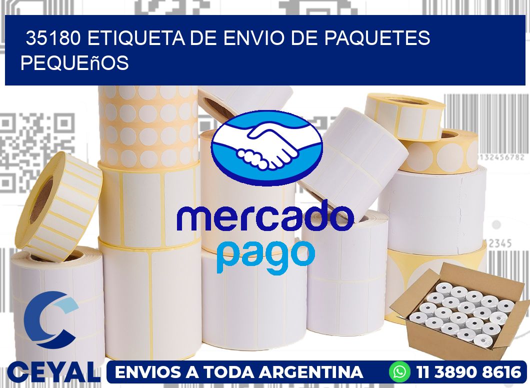 35180 Etiqueta de envio de paquetes pequeños