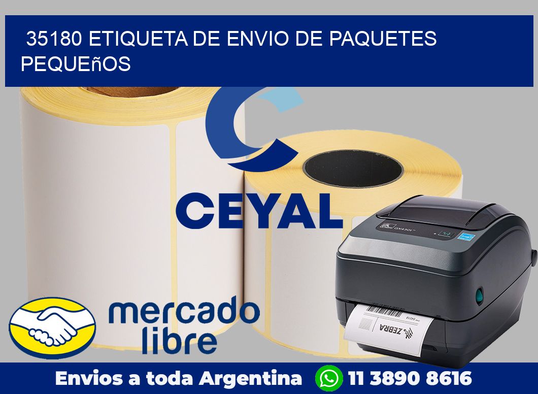 35180 Etiqueta de envio de paquetes pequeños