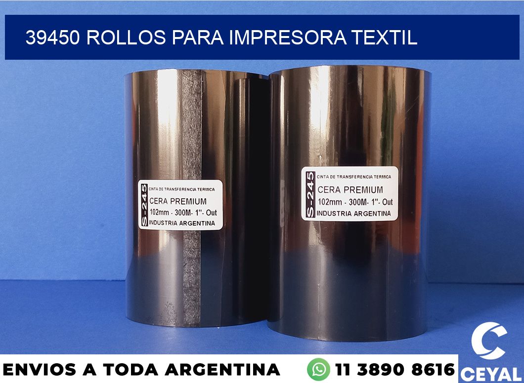 39450 rollos para impresora textil