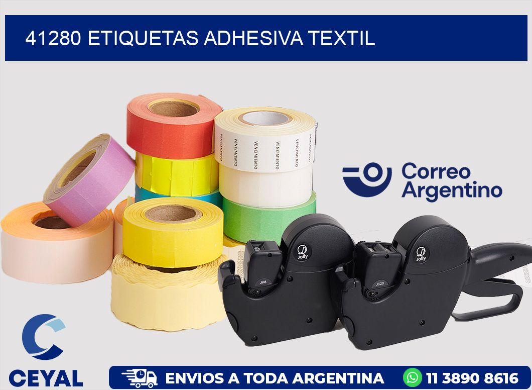 41280 etiquetas adhesiva textil
