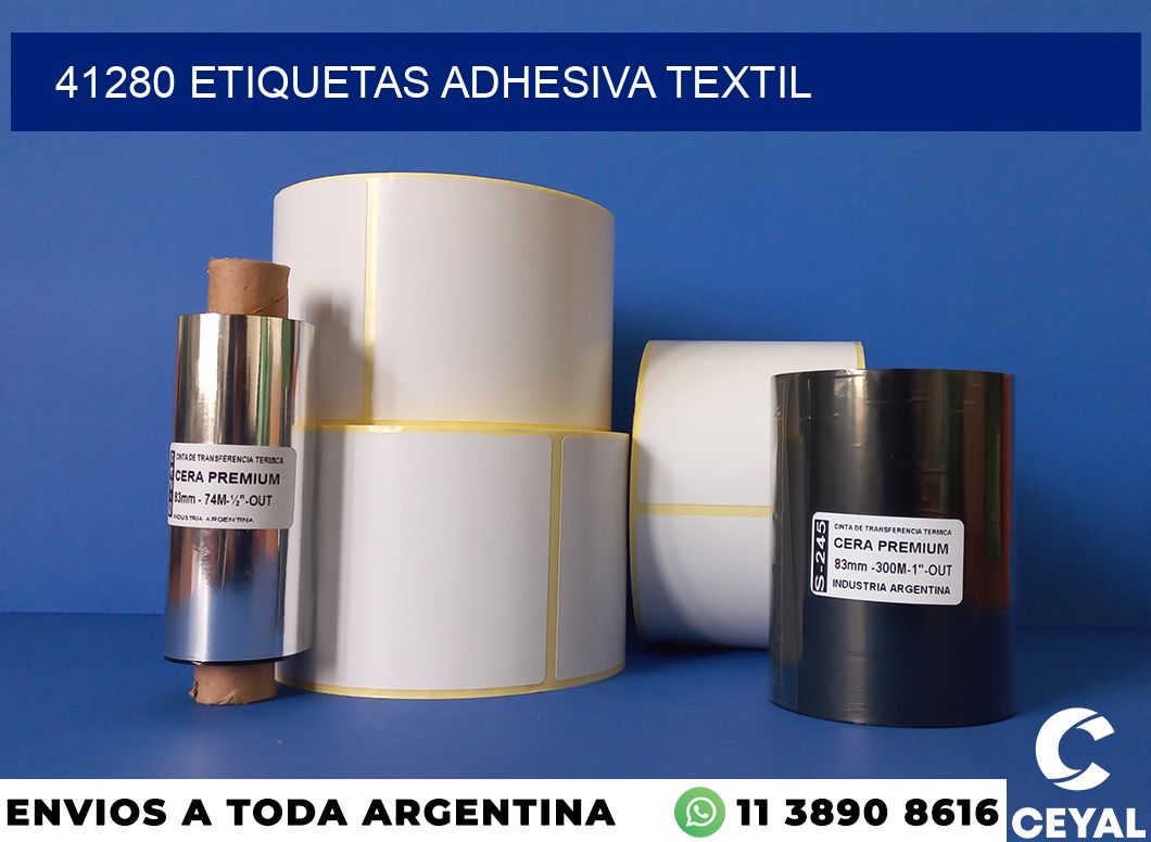 41280 etiquetas adhesiva textil
